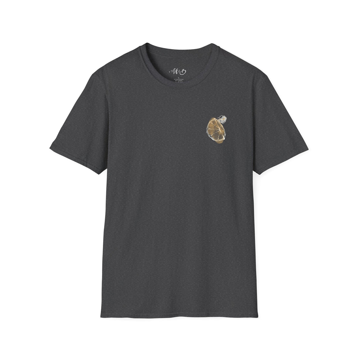 Blank Charcoal Tee T-Shirt | Plain Minimal Crewneck Shirt