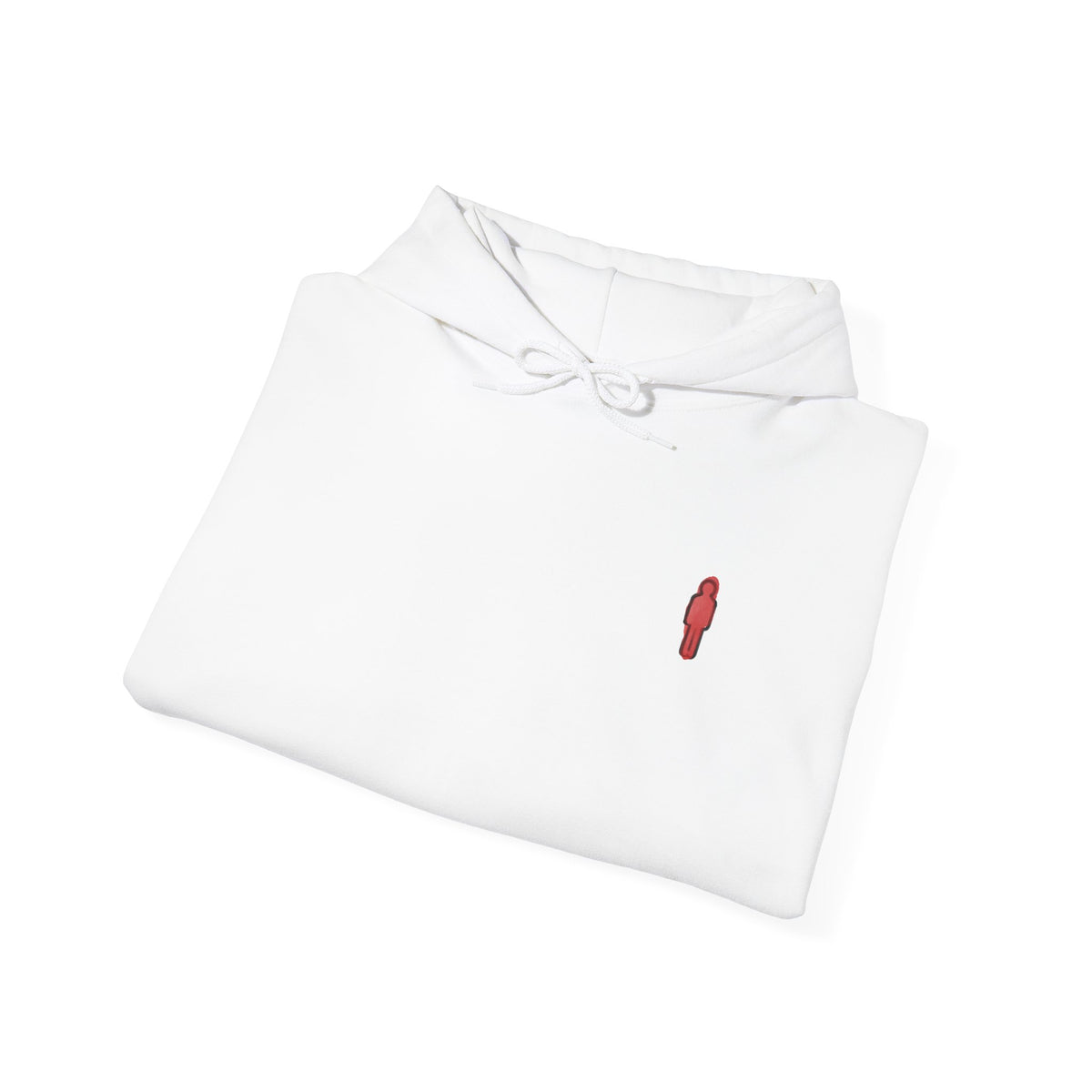 Minimal Streetwear Hoodie — Small Red Candle & Traffic Light Graphic