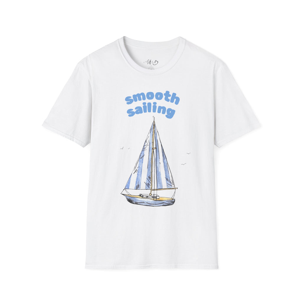 Smooth Sailing Sailboat T-Shirt | Nautical Blue Graphic Tee