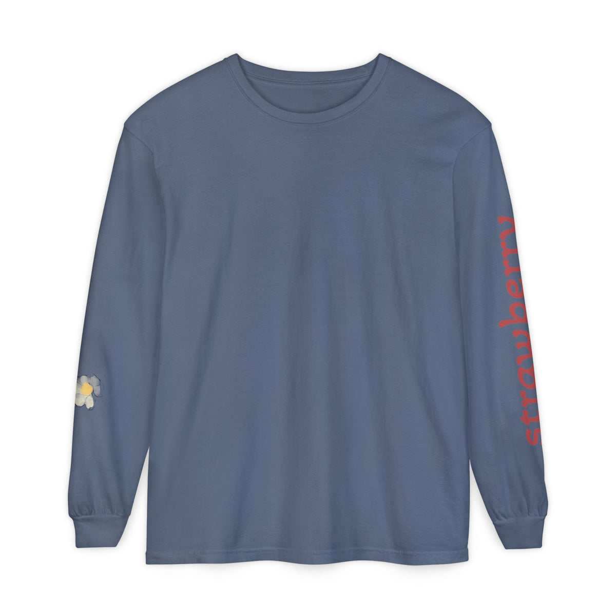 Strawberry Watercolor Long Sleeve T-Shirt | Fruit Sleeve Print