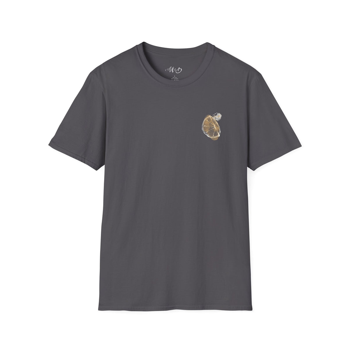 Blank Charcoal Tee T-Shirt | Plain Minimal Crewneck Shirt