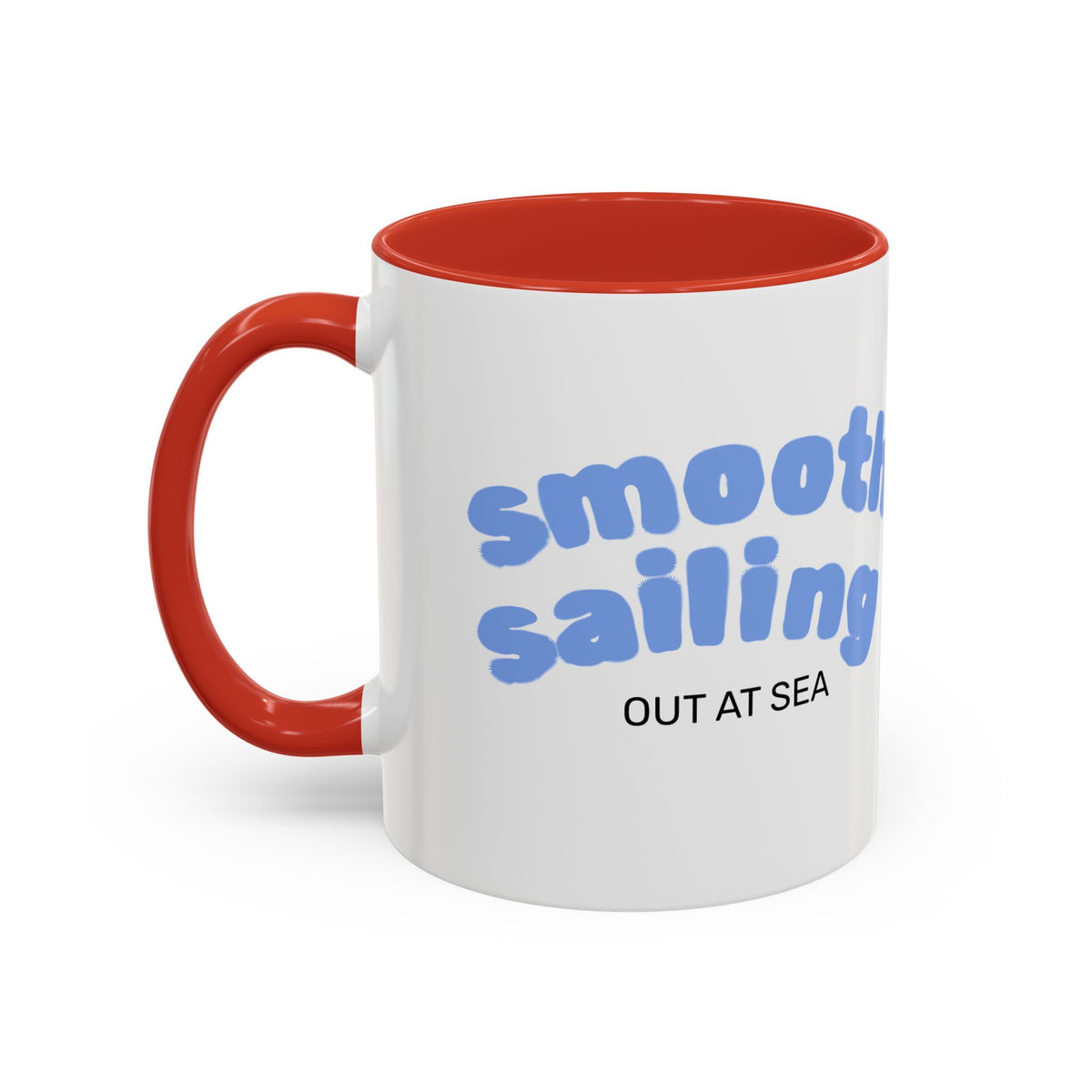 Sailboat Illustration Accent Coffee Mug | Nautical Sea Sailing Ceramic Mug
