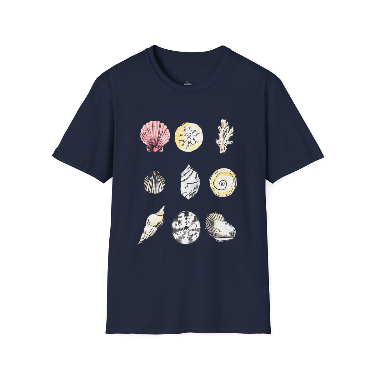 Watercolor Seashell Collection T-Shirt | Coastal Beach Shells