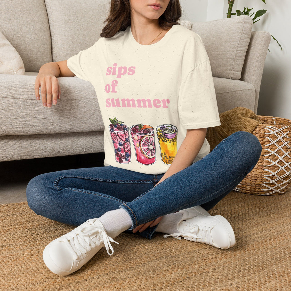 Sips of Summer T-Shirt | Fruit Cocktail Drink Illustration