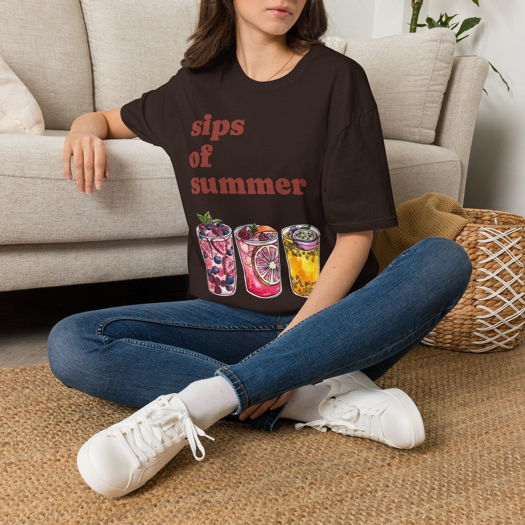 Sips of Summer T-Shirt | Fruit Cocktail Drink Illustration