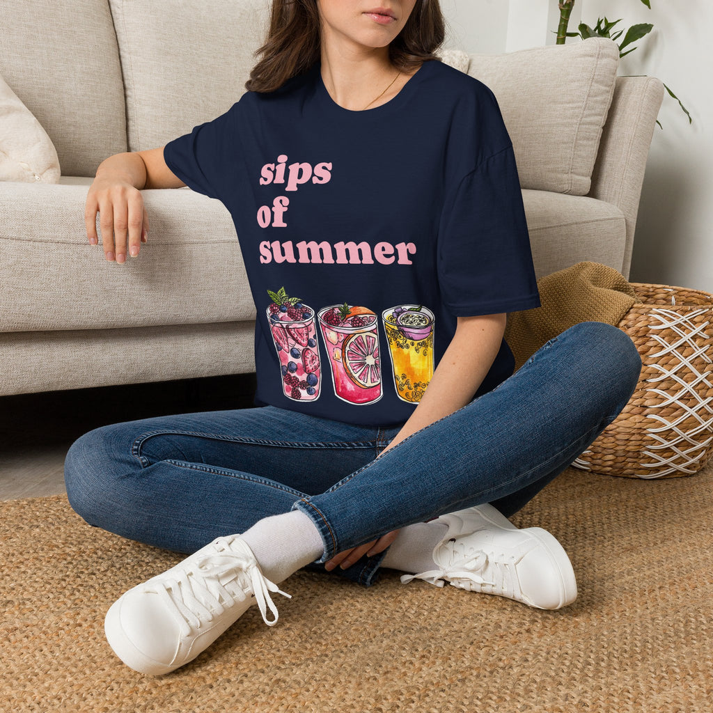 Sips of Summer T-Shirt | Fruit Cocktail Drink Illustration