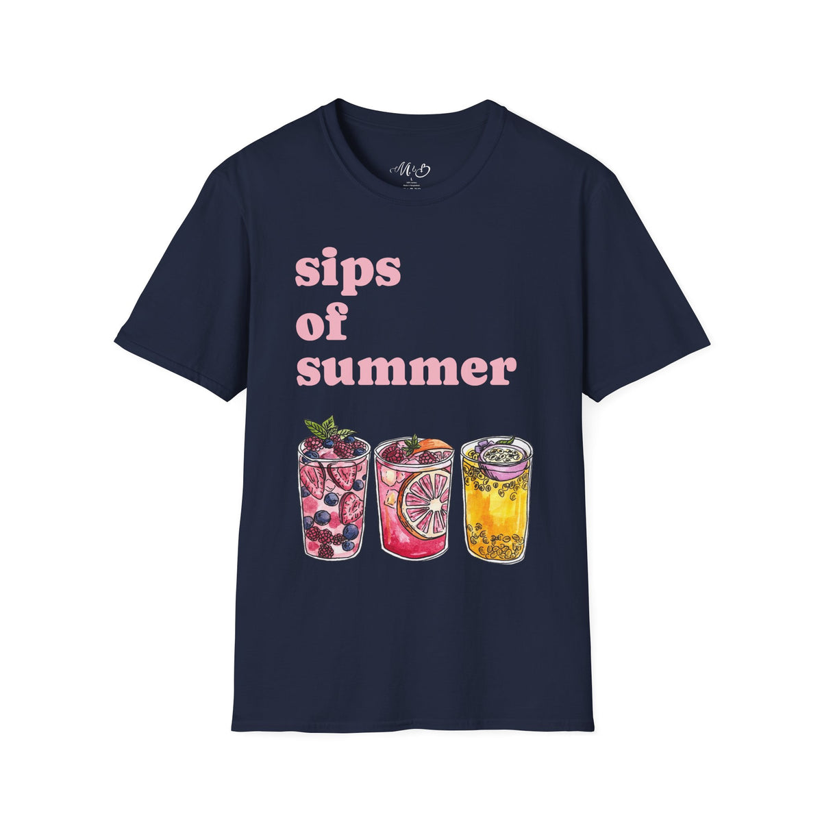 Sips of Summer T-Shirt | Fruit Cocktail Drink Illustration