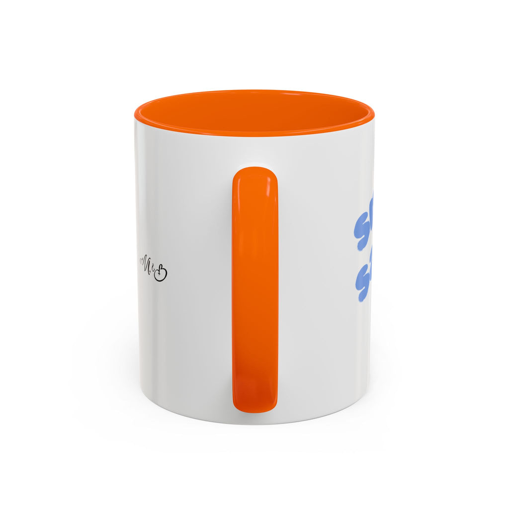 Sailboat Illustration Accent Coffee Mug | Nautical Sea Sailing Ceramic Mug