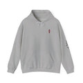 Minimal Streetwear Hoodie — Small Red Candle & Traffic Light Graphic