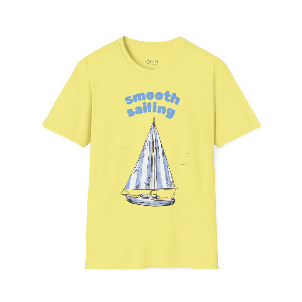Smooth Sailing Sailboat T-Shirt | Nautical Blue Graphic Tee