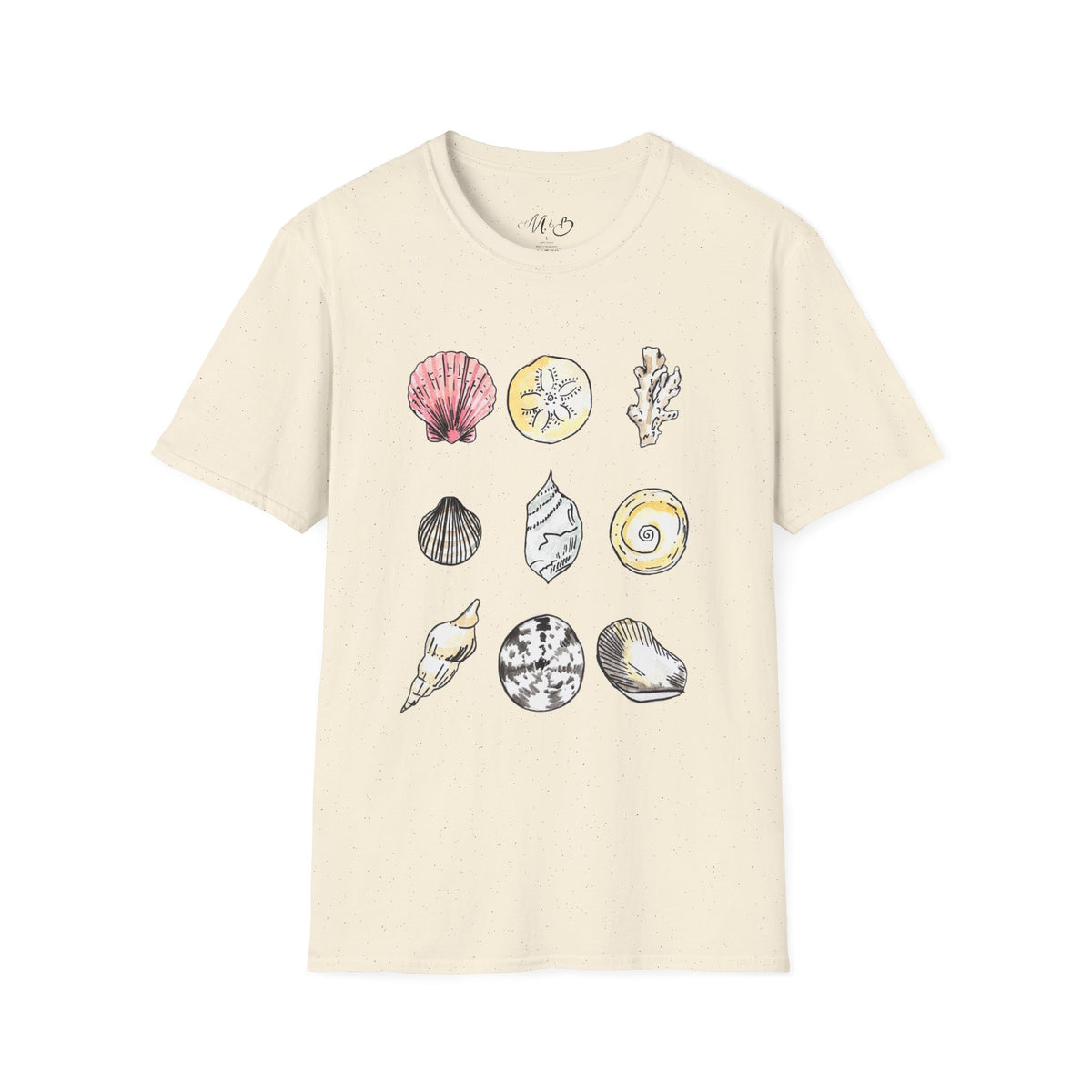 Watercolor Seashell Collection T-Shirt | Coastal Beach Shells