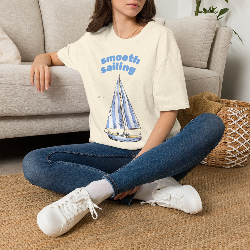 Smooth Sailing Sailboat T-Shirt | Nautical Blue Graphic Tee