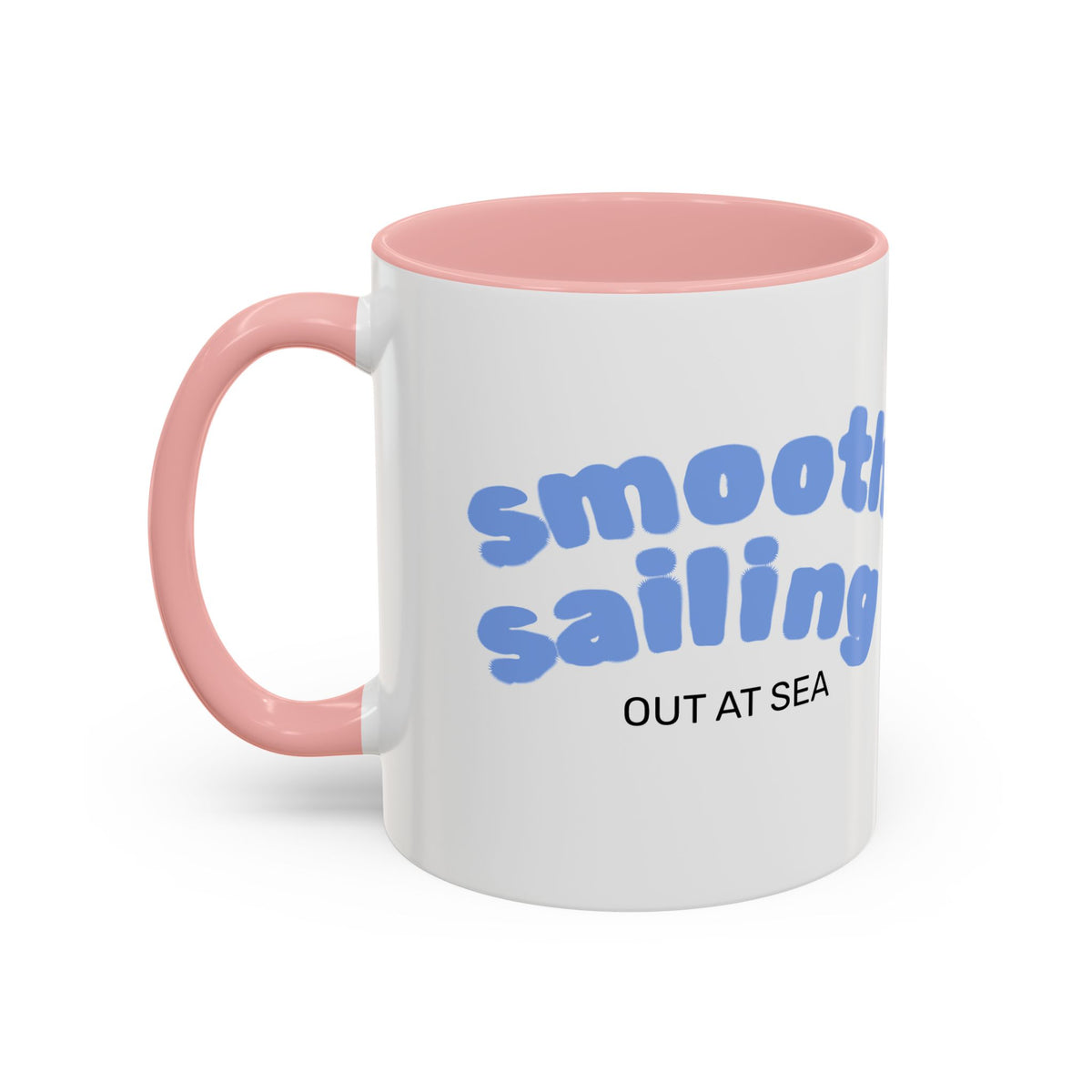 Sailboat Illustration Accent Coffee Mug | Nautical Sea Sailing Ceramic Mug