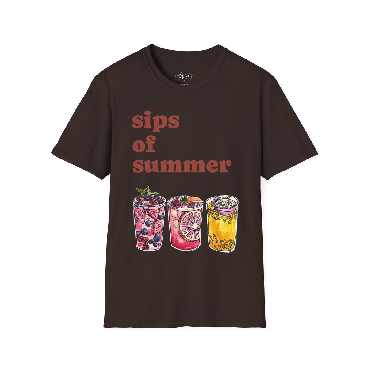 Sips of Summer T-Shirt | Fruit Cocktail Drink Illustration