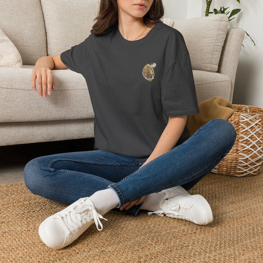 Blank Charcoal Tee T-Shirt | Plain Minimal Crewneck Shirt