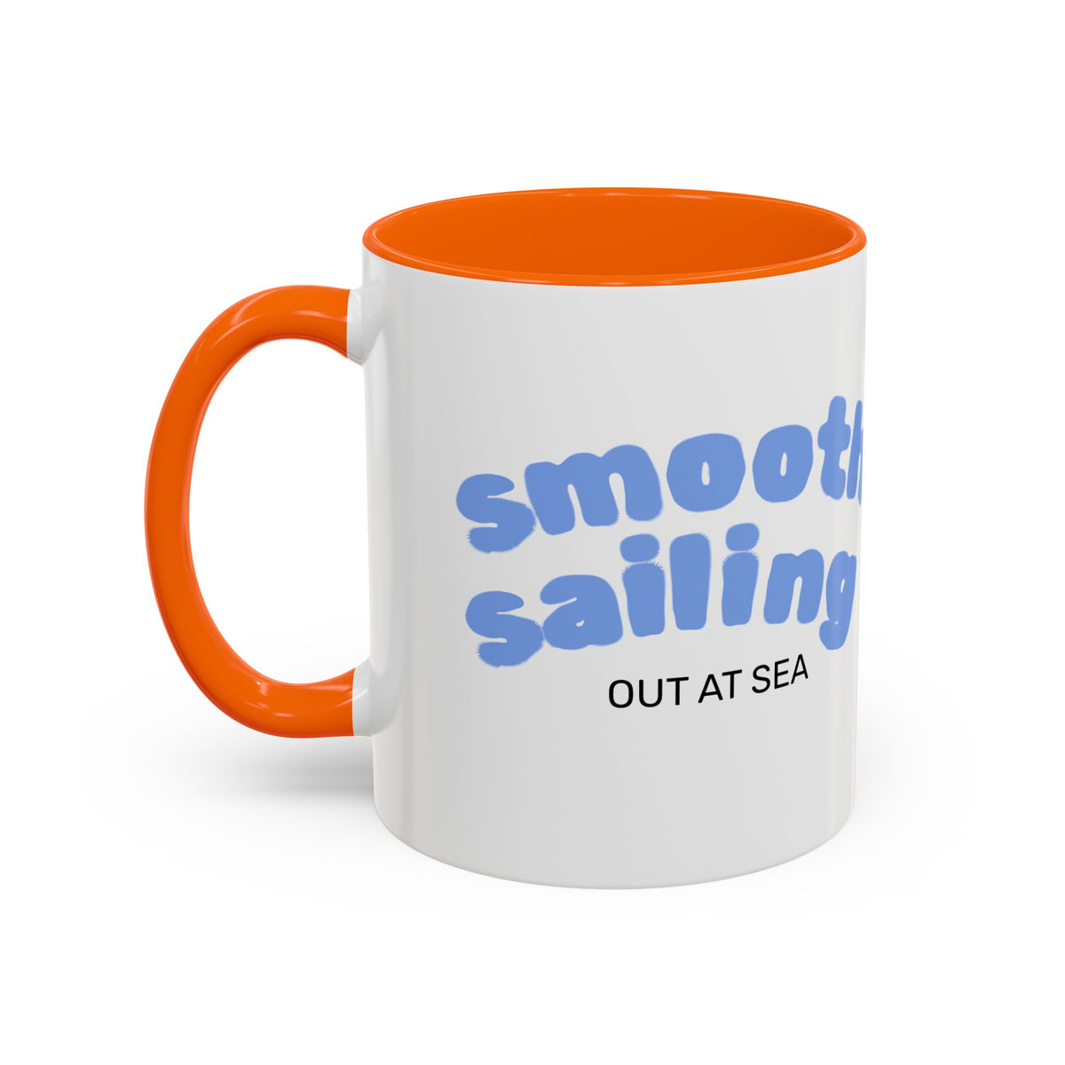 Sailboat Illustration Accent Coffee Mug | Nautical Sea Sailing Ceramic Mug